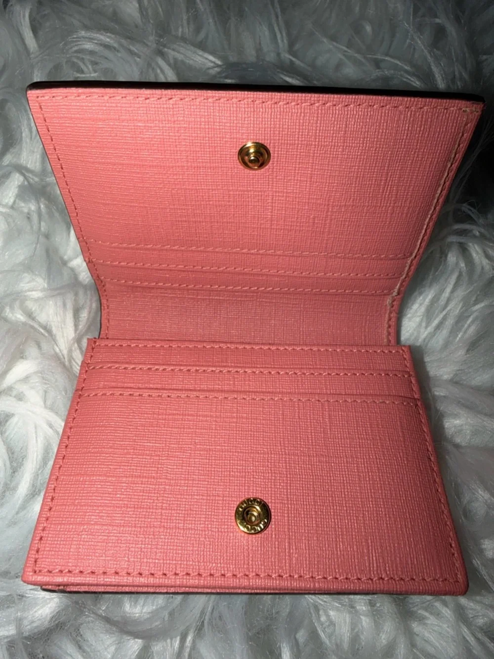 GUCCI GG SURPREME MONOGRAM FACE WALLET BEIGE/PINK - Picture 4 of 15